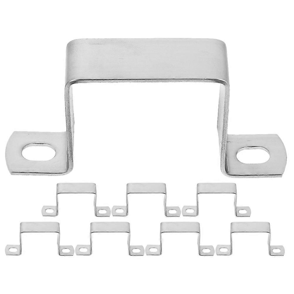 Rust Resistance U-Shaped Pipe Clamp Connector For DIY Projects Outdoor Use 8Pack