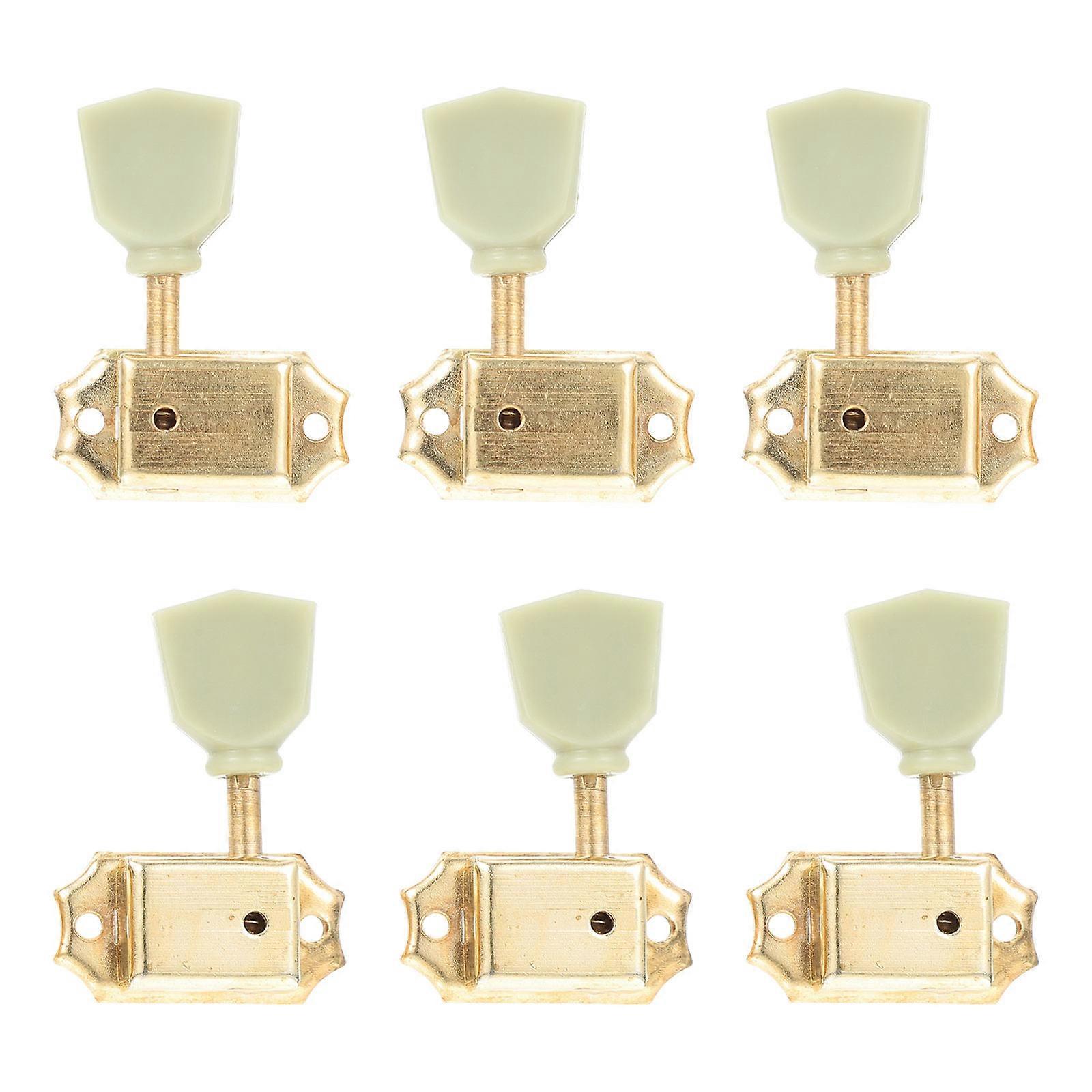 Guitar Tuning Pegs 6Pcs Steel 4.5X3.5CM Golden For Guitar Setup And Maintenance Tuning Keys String Pegs
