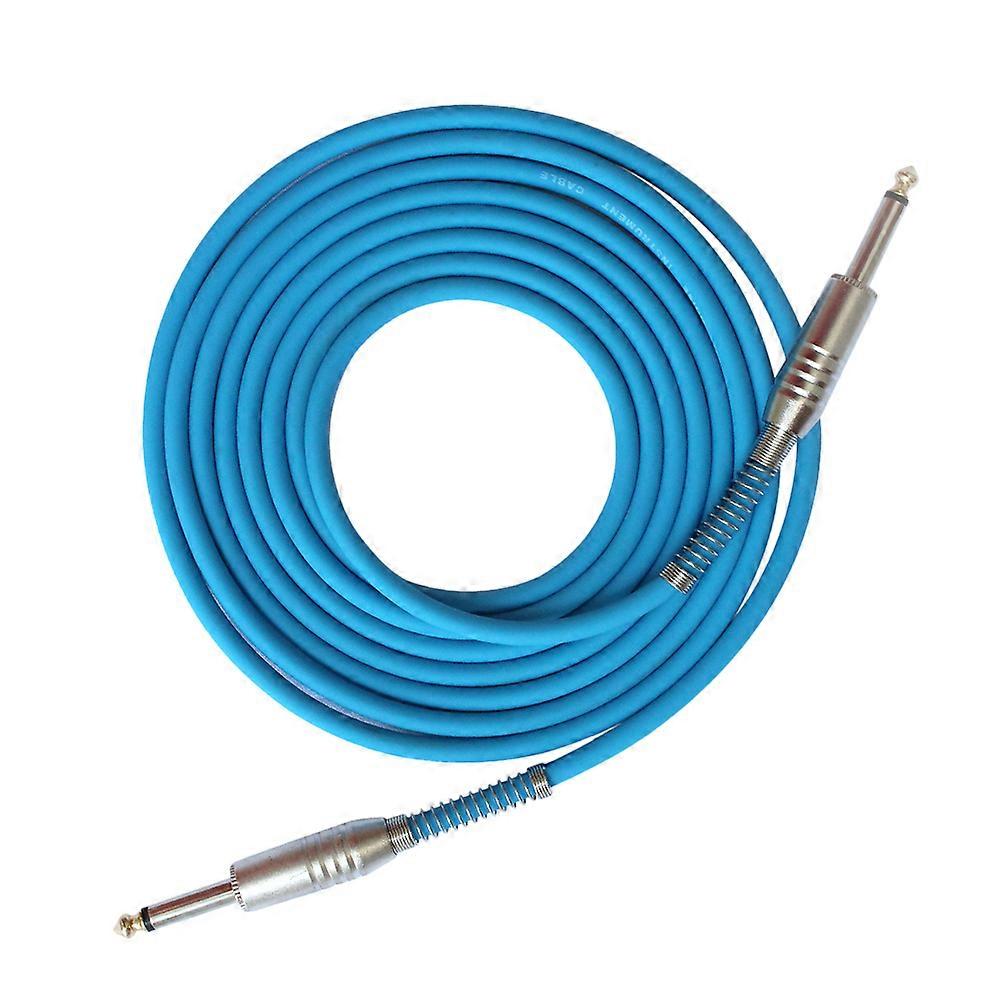 Audio Cable for Musical Instruments Transmission Noise Reduction External Rejection Straight Plug Blue 1Set