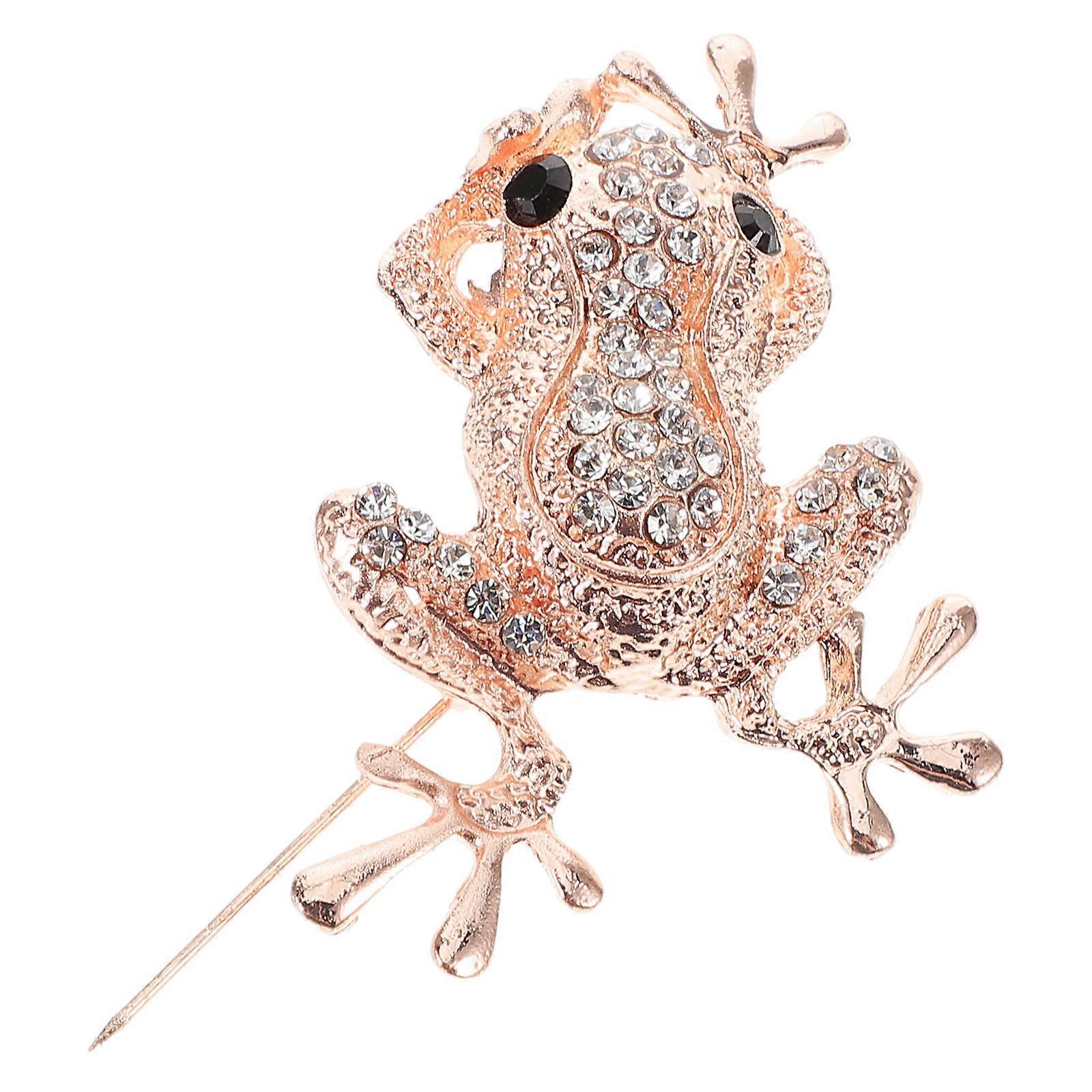 Alloy Brooch Animal Jewelry For Women Rhinestone Brooches Elegant Style Banquet Accessory 5 2 X 3 5 X 0 8Cm 1Set
