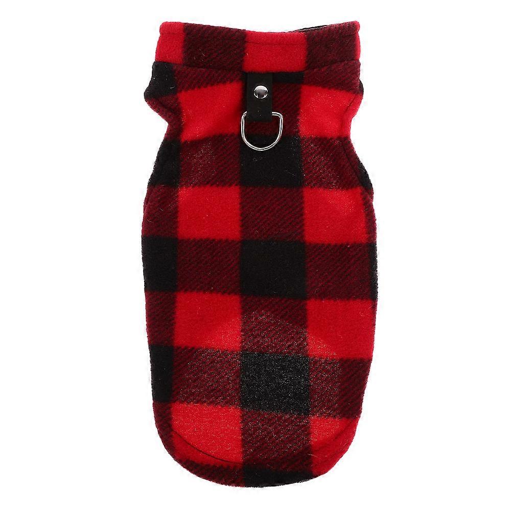 Cute Checked Fleece Vest for Dogs – Warm & Comfortable Jacket for Small, Medium, and Large Pets in Winter and Autumn
