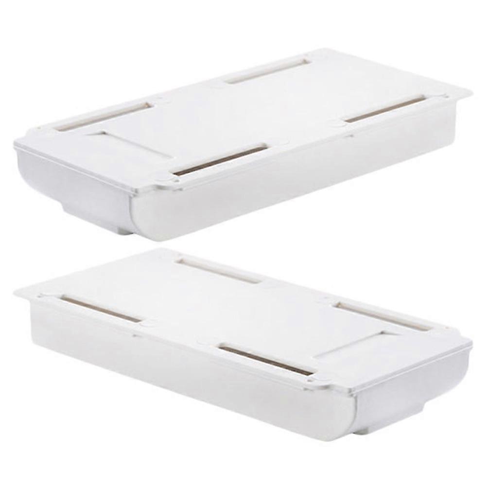 Under Desk Drawer Organizer   Large Capacity Self Adhesive Storage Box, Hidden Slide Out Design for Office, Home, Table, Stationery, Tools, Cosmetics