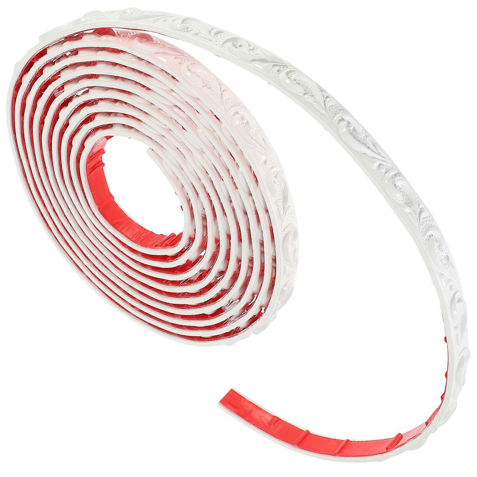 Trim Caulk Strip Peel and Stick Molding Protection for Bathroom White PVC 1 Roll