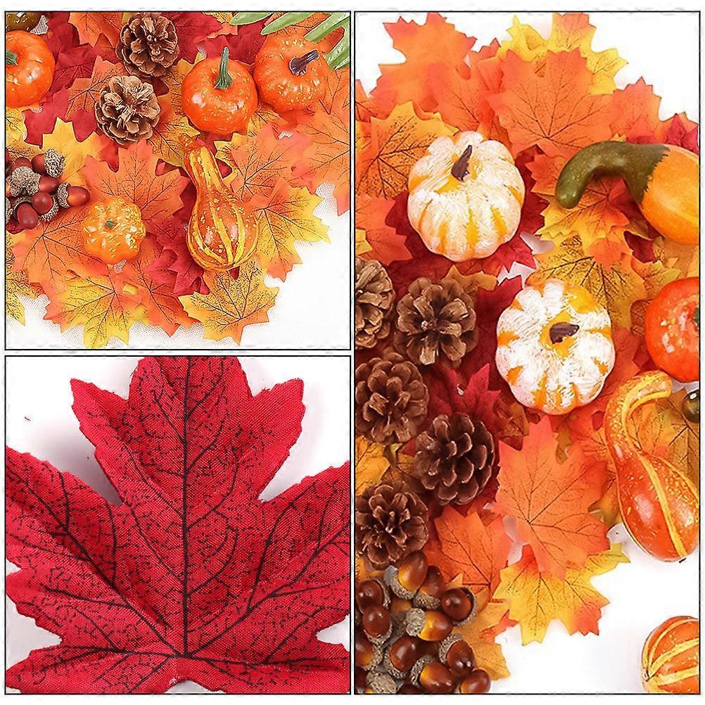 Maple Leaf Decors Simulation Maple Leaf Autumn Maple Leaf Decoration Home Decor Random Color 8x8x0.1cm 550Pcs