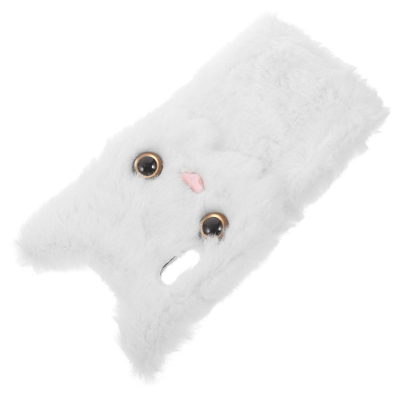 Aesthetic Phone Case Plush Material Cat Shape for Winter Use 1Set