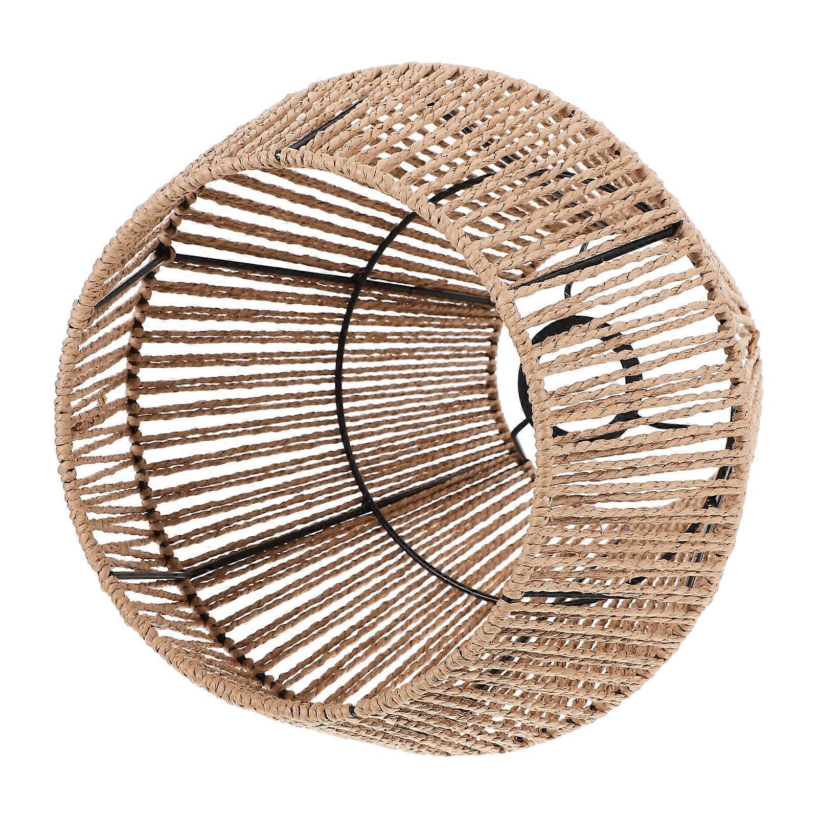 Versatile Hand-Woven Rattan Lampshade For Restaurants Homestays Decorative Effect 1Pcs