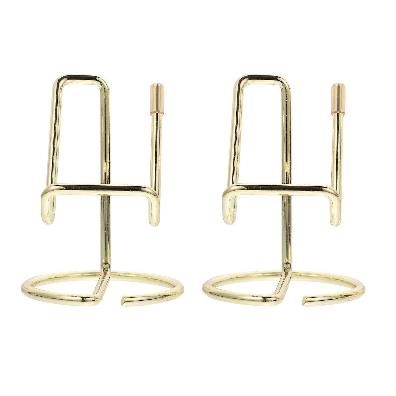 Desktop Tablet Holder Simple Yet Multifunctional Phone Tablet Storage Racks Portable Phone Desktop Stands Golden 10X7X7CM Storage Display Stand 2Pcs
