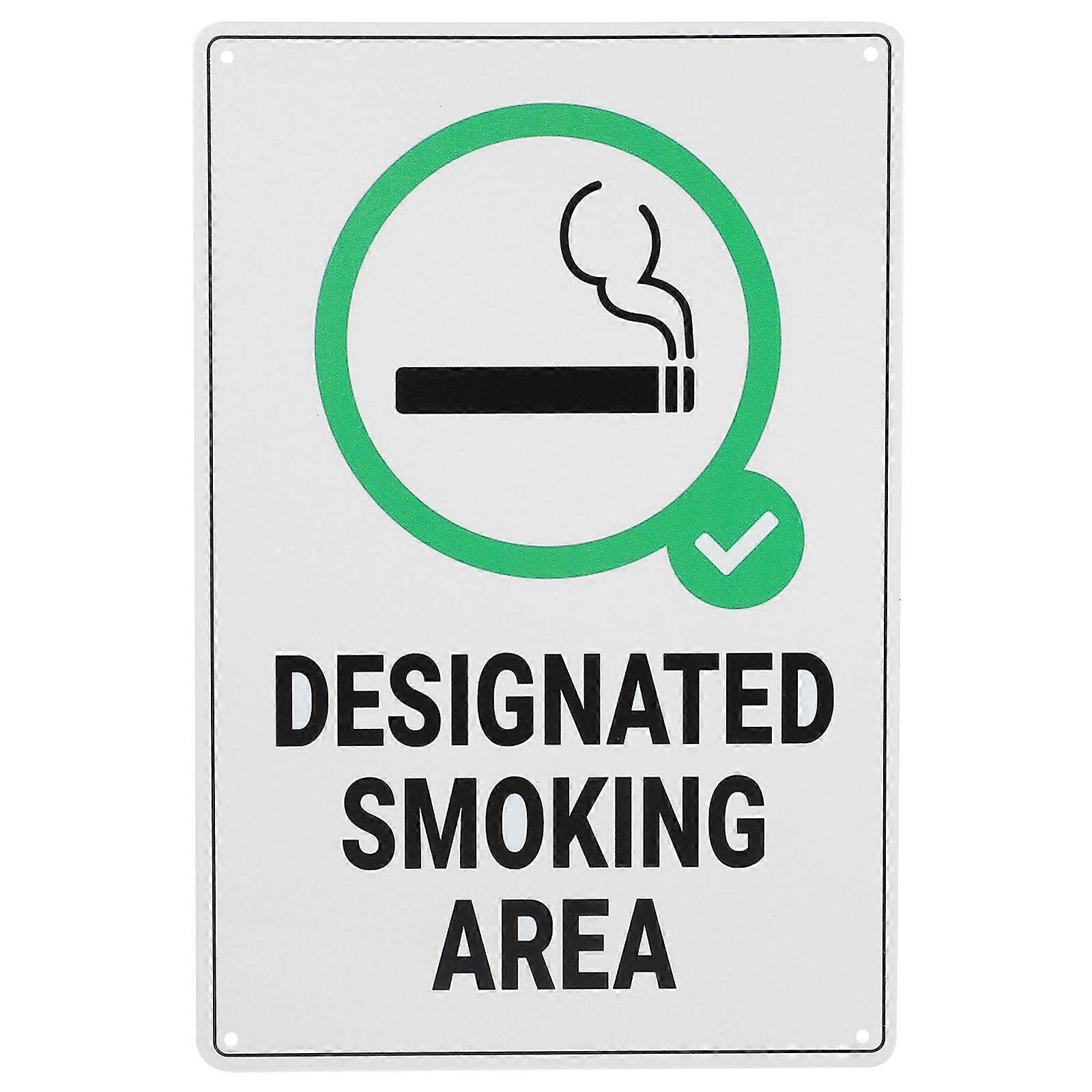 Smoking Area Indicator Sign Iron Signboard For Public Places Indication 1Pack