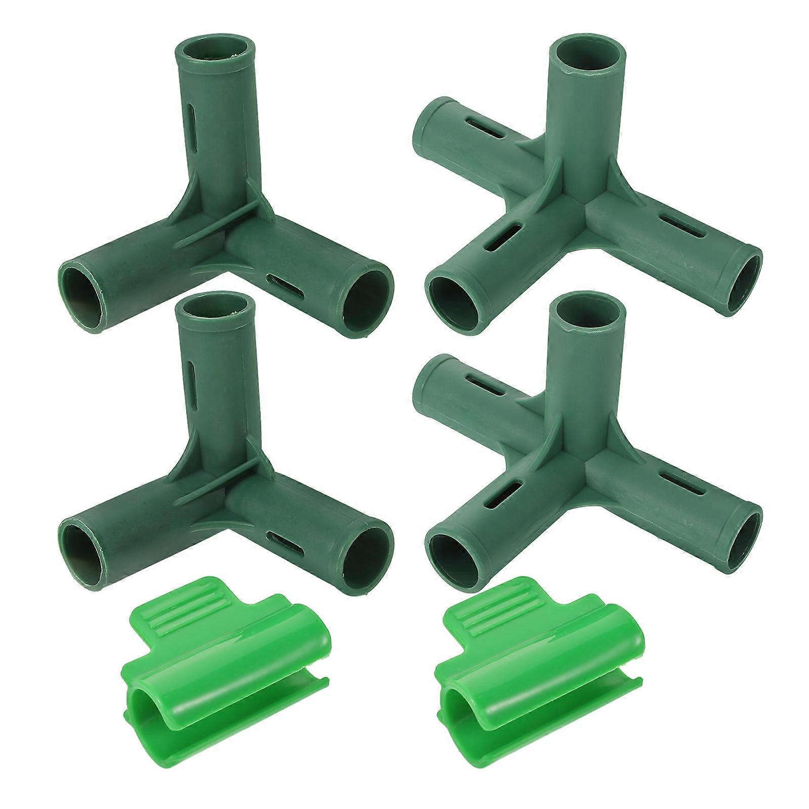 Greenhouse Connectors Kit – Durable Plastic Adapters with Right Angle Fittings and Film Clamps for Easy Installation