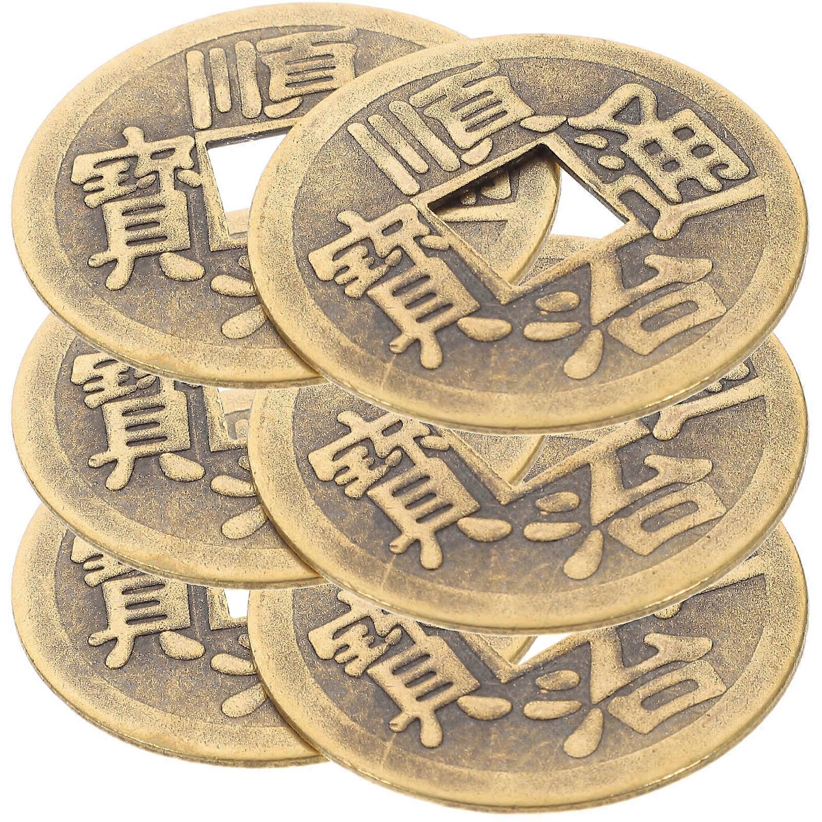 6pcs Multi Function Copper Coins for Chinese Knot Making, DIY Crafts, Home Decor & Lightweight Coin Set for Creative Projects