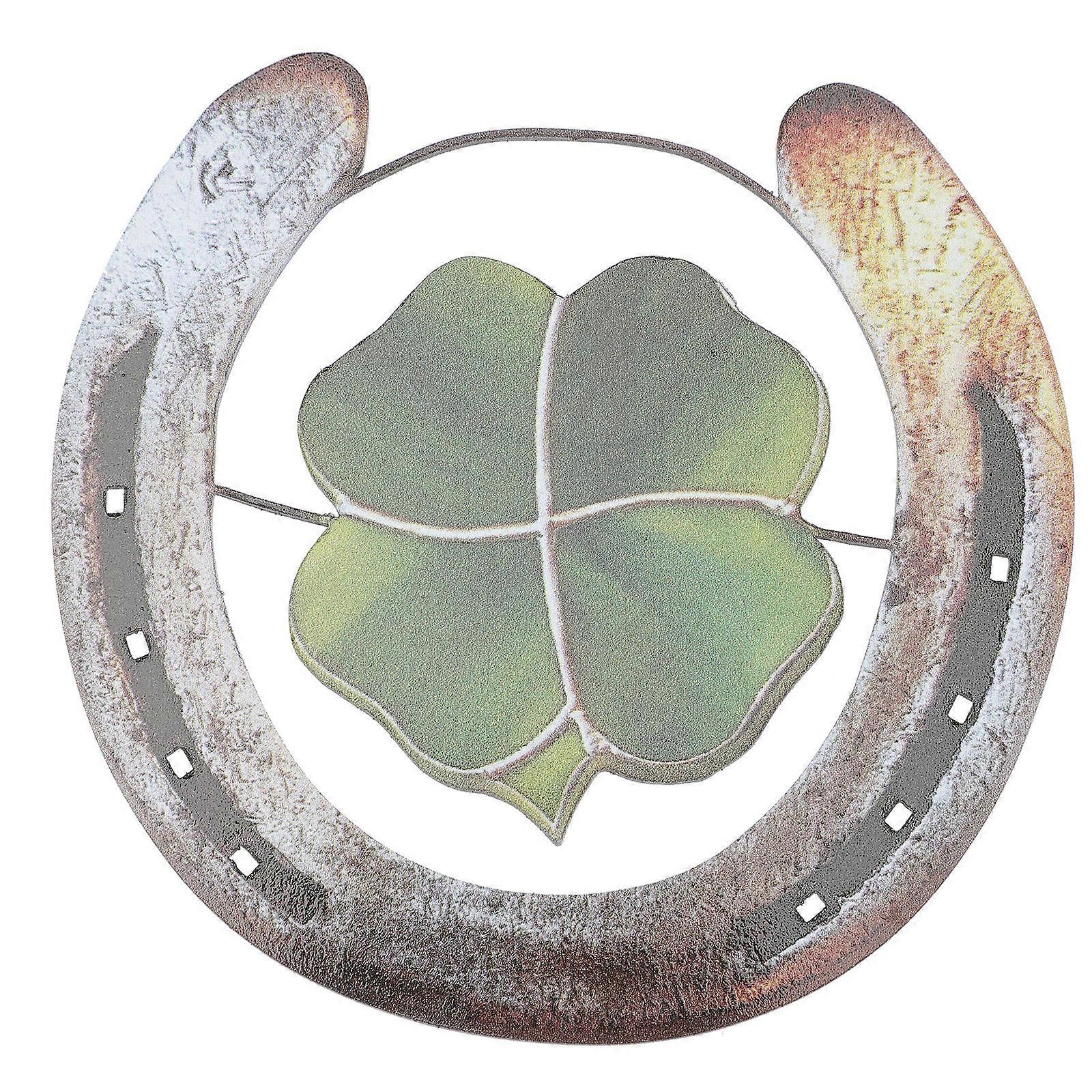 Wall Hanging Clover Horseshoe Pendant present Multi Color 10x10cm Bedroom 1Set