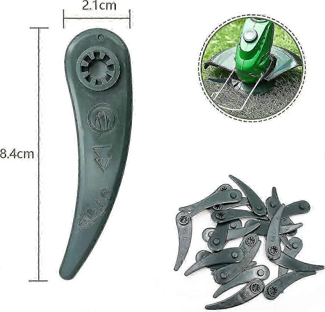 Replacement Grass Strimmer Blades,24 Pack Bosch Edger Blade Art 23-18 Li Art 26-18 Li Trimmer,green