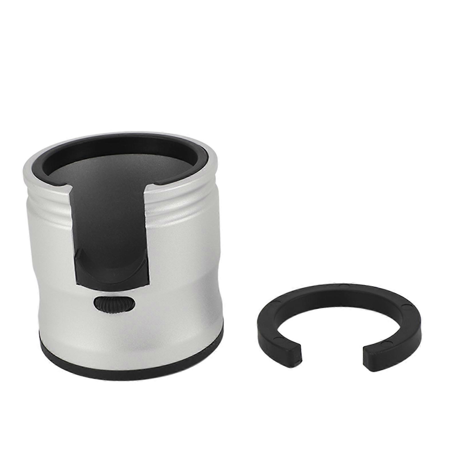 Coffee Portafilter Holder Adjustable Height Universal Easy To Install Round Coffee Tamper Holder for Coffee Making Silver