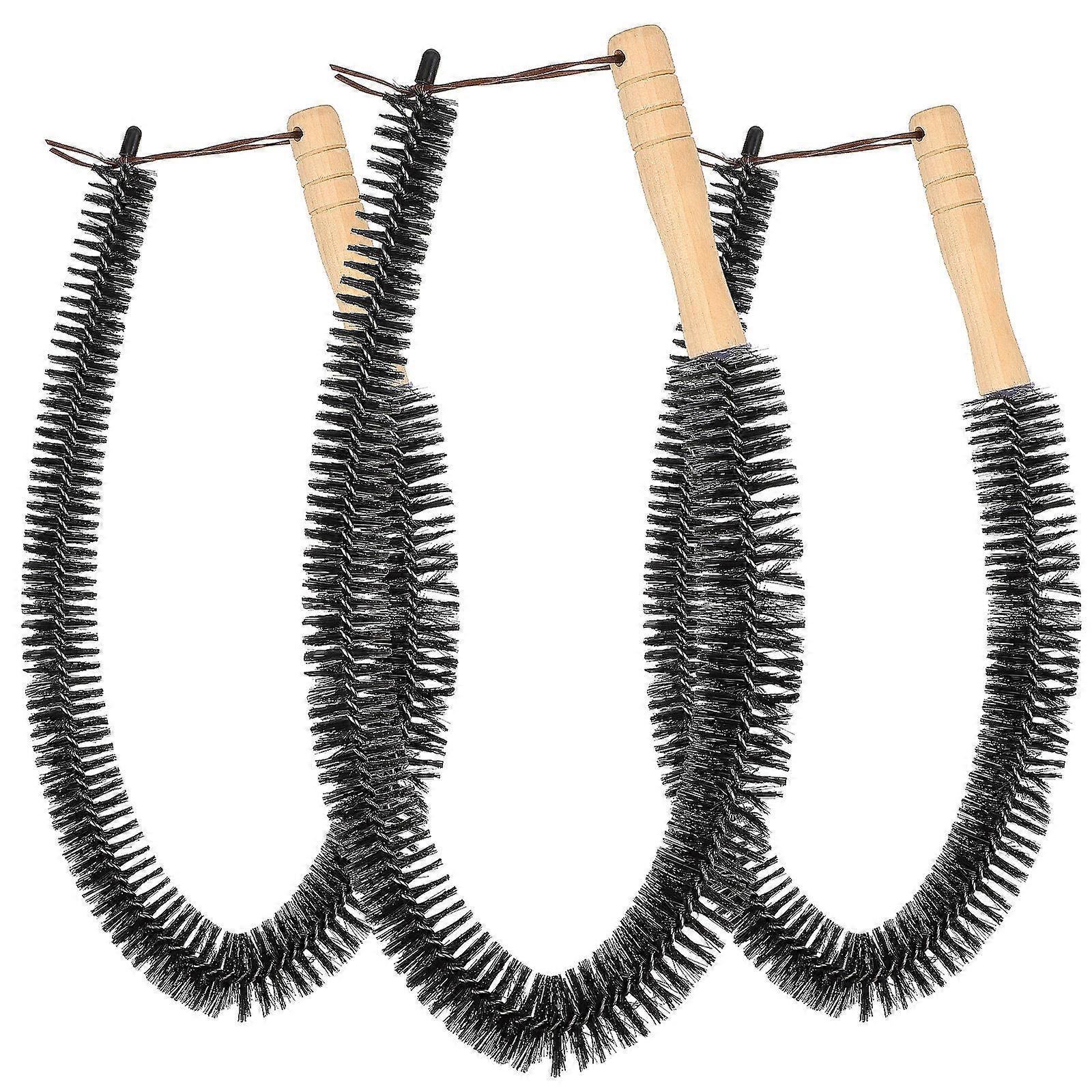 3pcs Long Handle Radiator Brush Flexible Cleaning Duster for Radiators, Dryer Lint, and Hard to Reach Areas with Durable Bristles