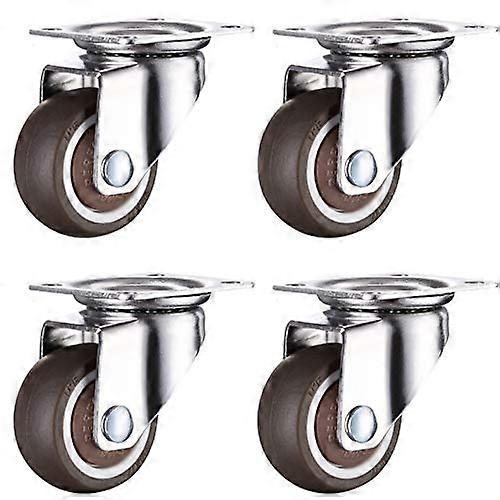 Swivel Castors for Furniture, Trolley Cot, Rubber Wheels, Max Load 75kg 50mm