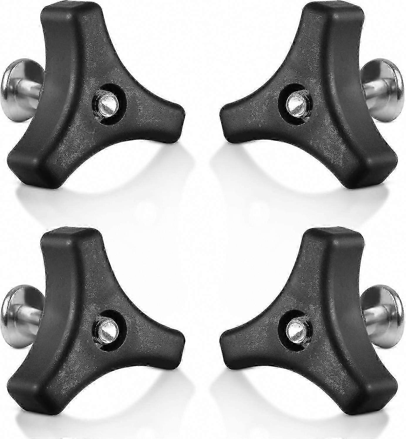 4pcs Universal Lawn Mower Wing Nuts & Triple Angle Handle Bolts - Replacement Parts for Most Lawn Mowers