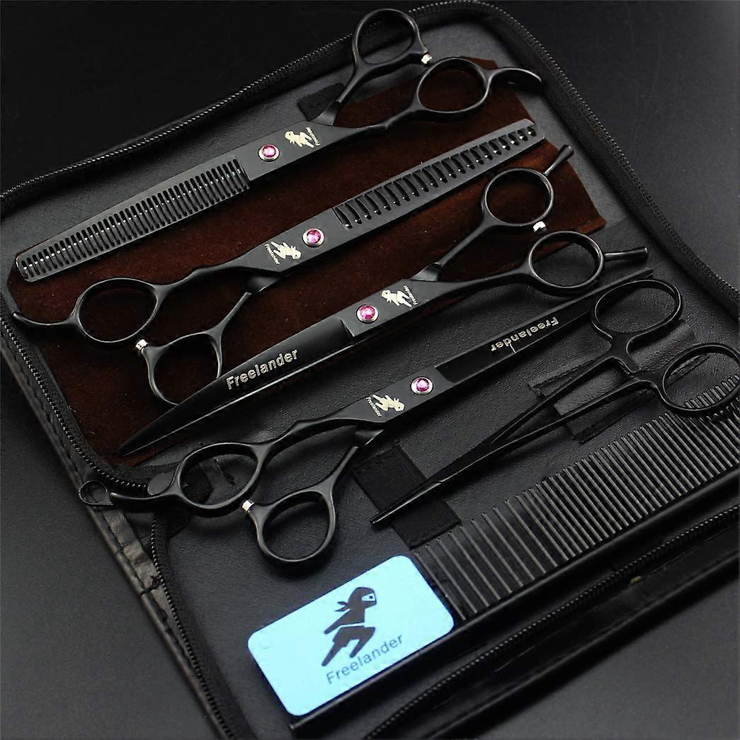 Pet Scissors Set, 7.0 Inch Professional Pet Grooming Scissors Set, Dog Grooming Kit Ref: 2411