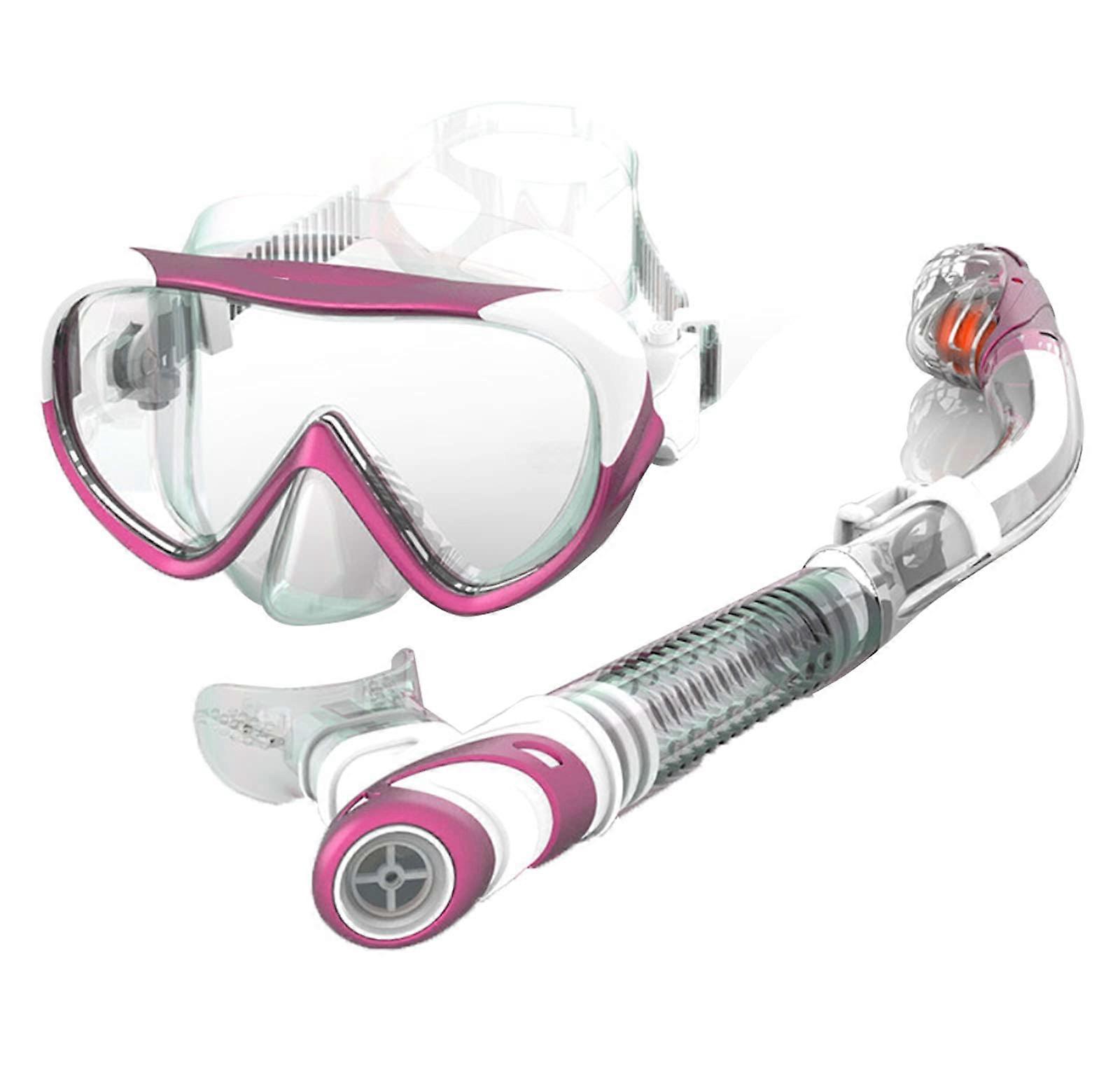 Snorkel set for adults, antifog film, diving mask for snorkeling and diving with shatterproof tempered glass Dry Snorkel