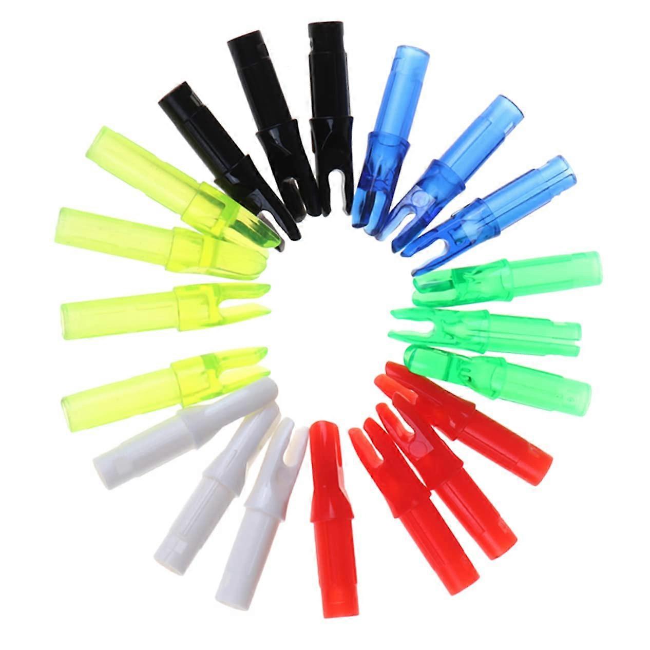 1 Set Plastic Arrow Sleeve Inserts for Compound Bow Arrow Fittings in Mixed Colours for Hunting Archery and Shooting Accessories