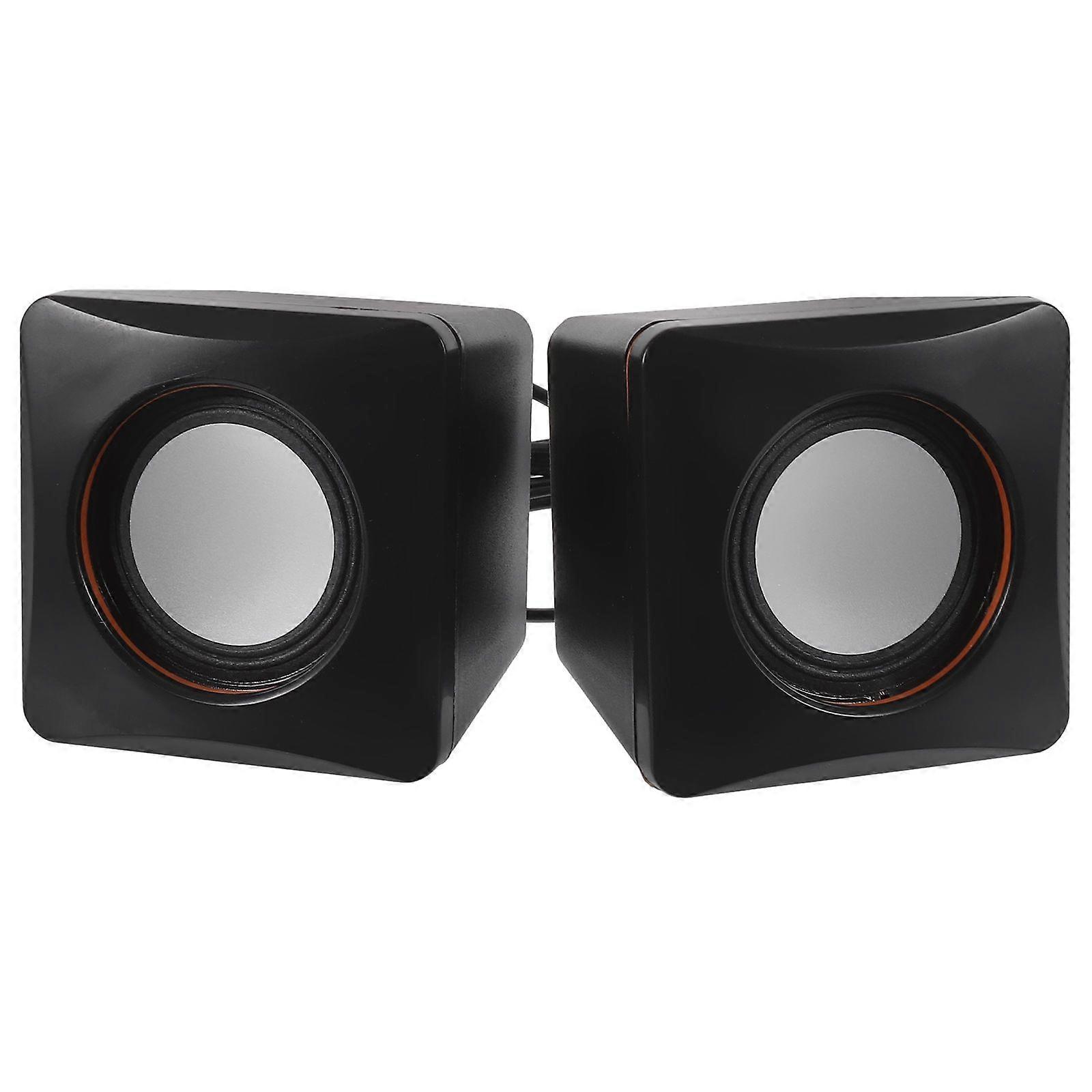 1 Pair Of Small Speaker Usb Wired Speaker Mini Audio Desktop Speaker for Home Office