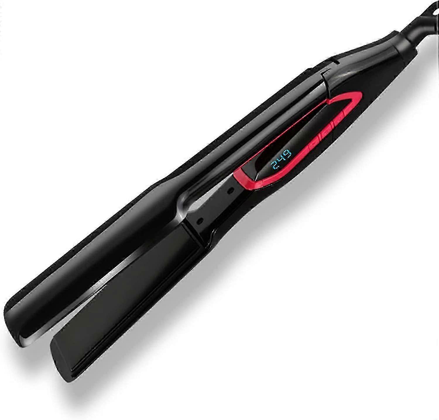 2025 Intelligent temperature control for hair straighteners, LCD anionic splint(White)