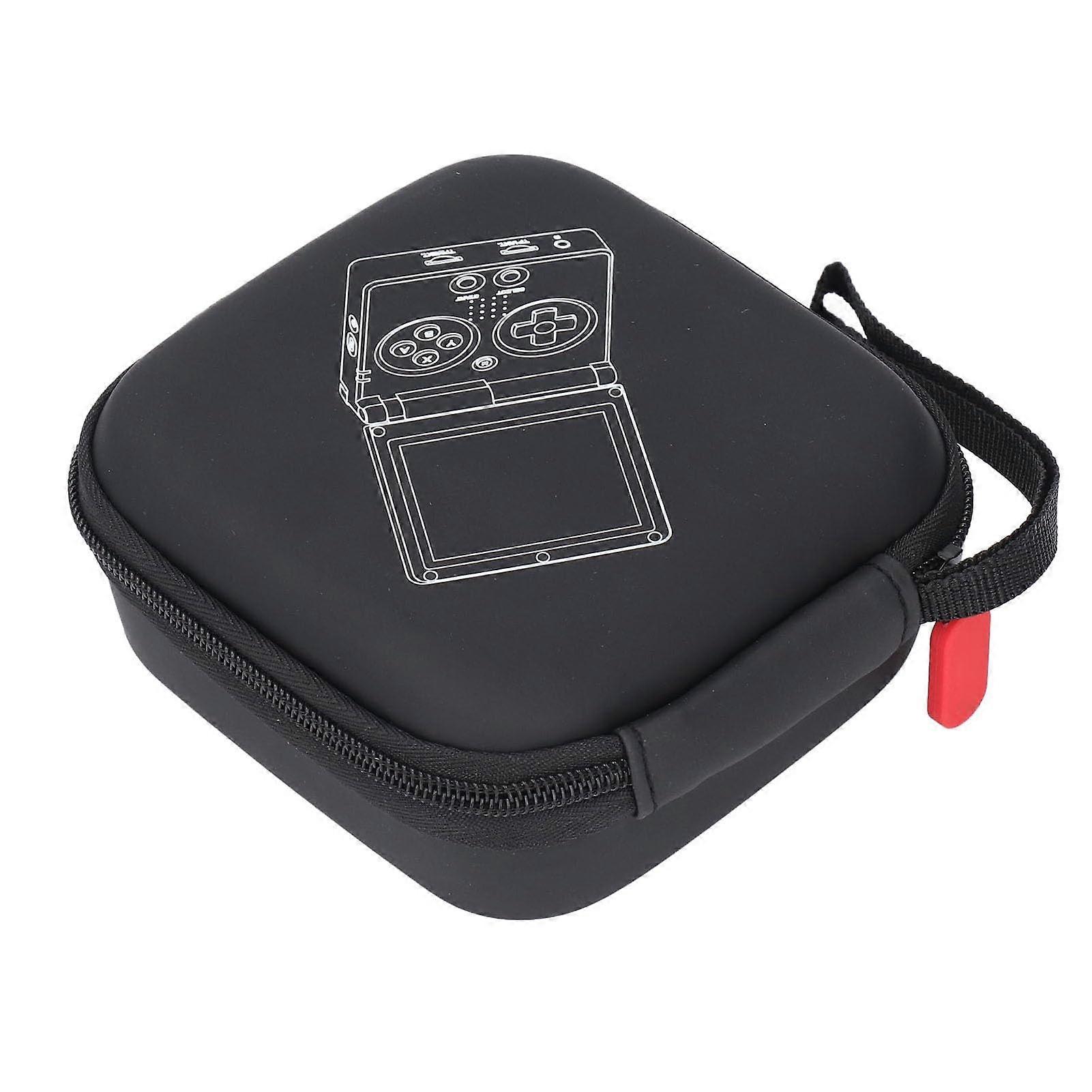 Game Console Travel Bag for RG35XXSP Portable PU Leather Carrying Case Organizer with Accessories and Storage Compartments