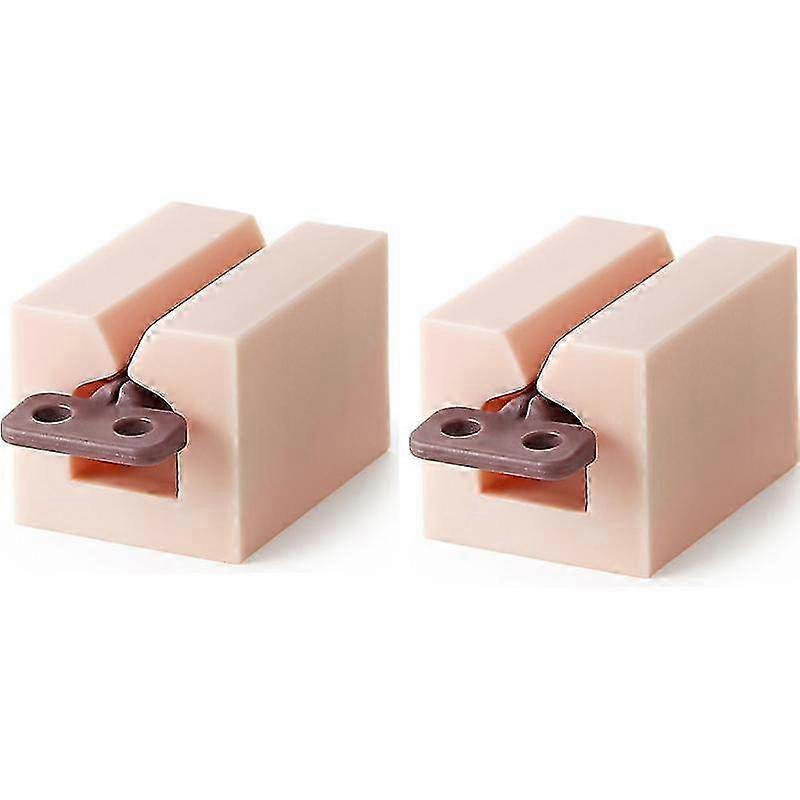 2-Pack Roller Tube Toothpaste Squeezer Multifunctional Manual Rotary Toothpaste Holder Pink