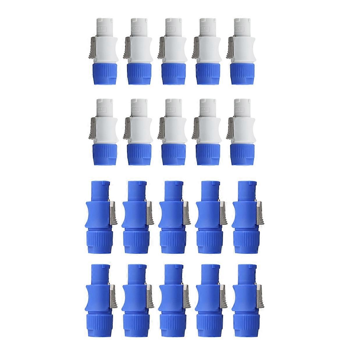 20Pcs 3 PIN Male Powercon Connector Signal Input Jack for Beam Light Stage Light Power