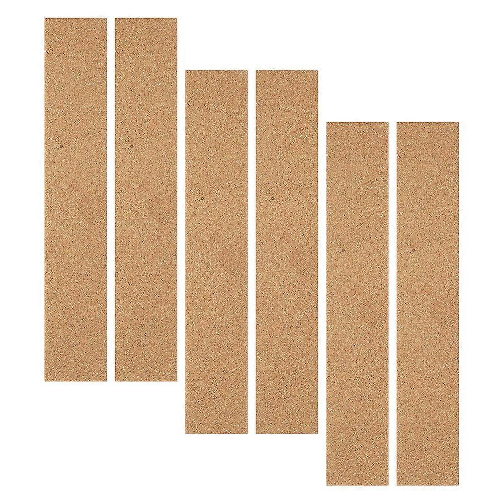 Cork Batten Strips Memo Holder Office Supplies 30cm X 5cm X 0.6cm 6Pcs