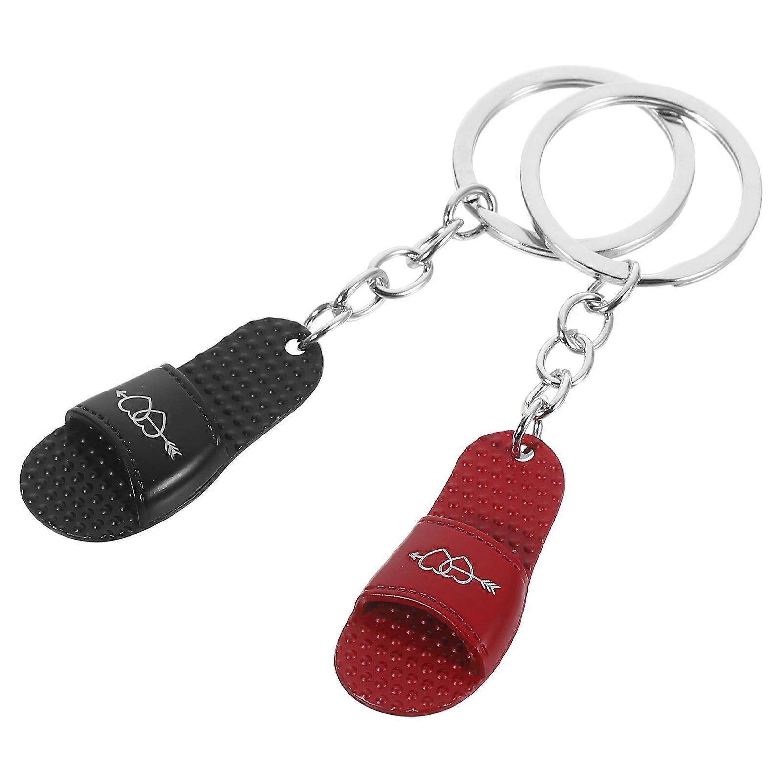 Mini Backpack Keychain Slipper Keychain Decorative Piece For Beach-Themed Parties 9.40X3.00X0.60CM Realistic Style 2Pcs