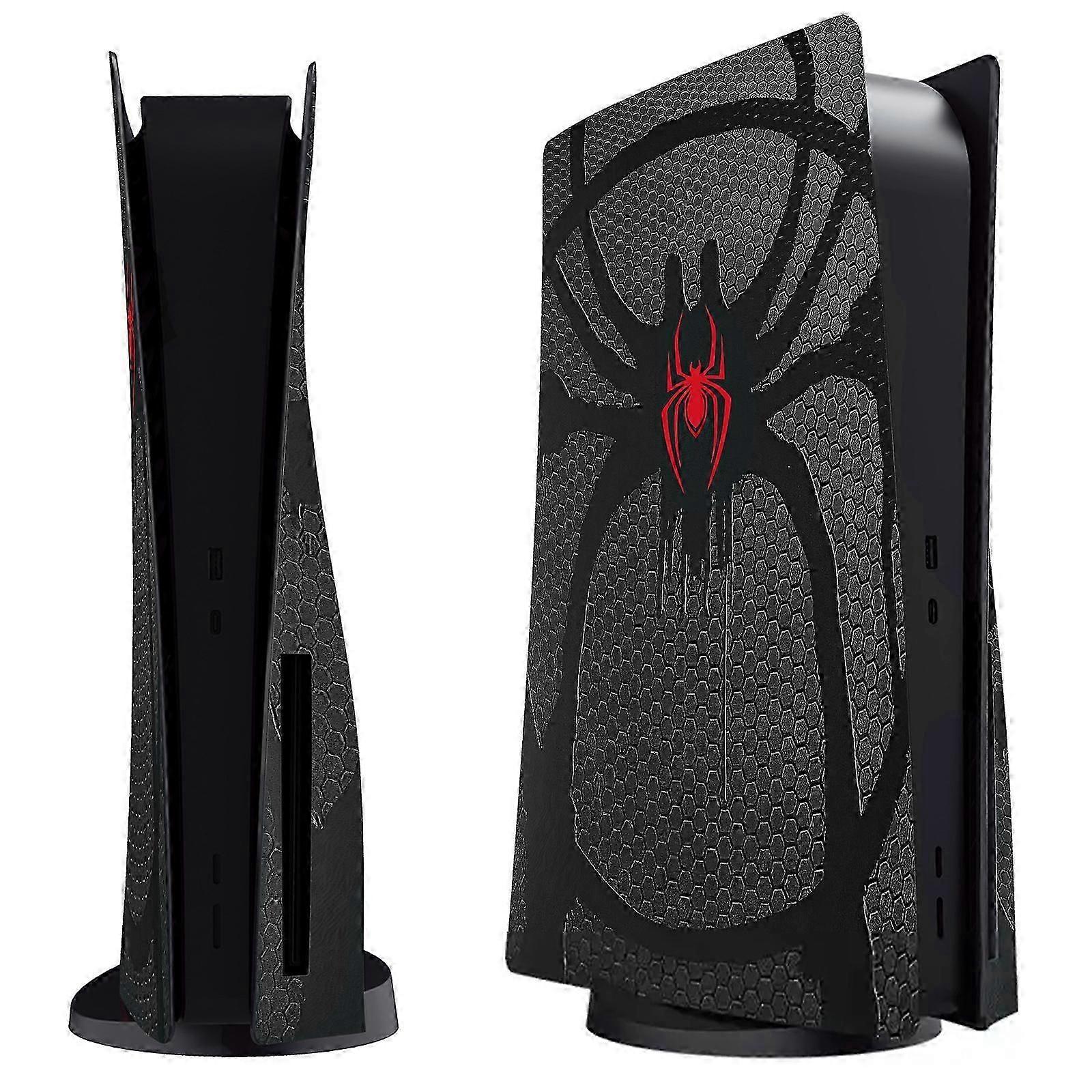 Frontplatte für PS5, Spider Luminous Shockproof Plates Frontplattenabdeckung Seitenplattenschale für PS 5