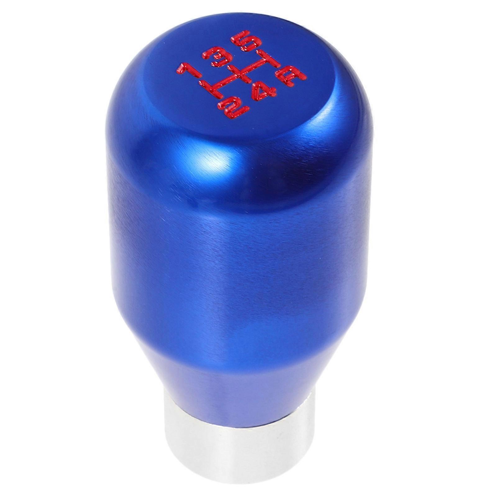 Car Gear Shift Knob Universal Manual Shift Lever Blue Aluminum Alloy Enhances Driving Experience 1Pcs