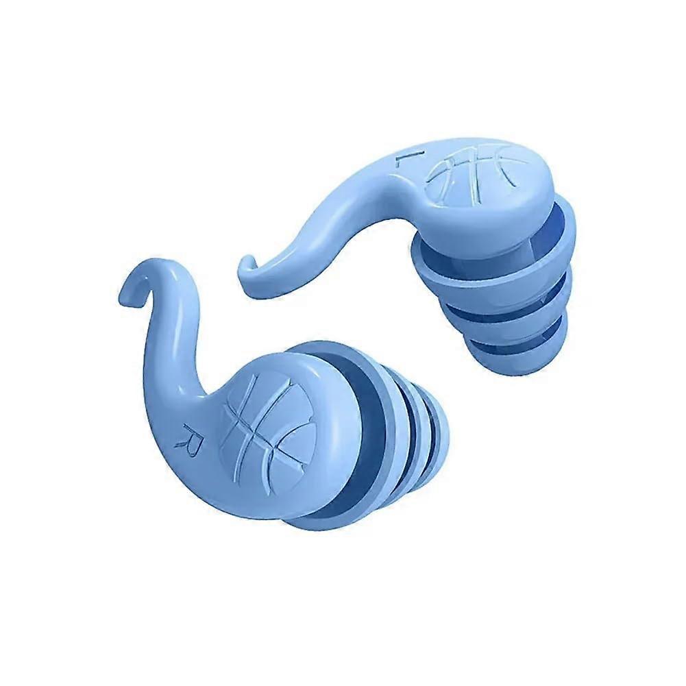 Silicone earplugs, soundproof, 3layer, protection for sleep noise reduction, low noise, earplugs for sleeping, earplugs for swimming, blue