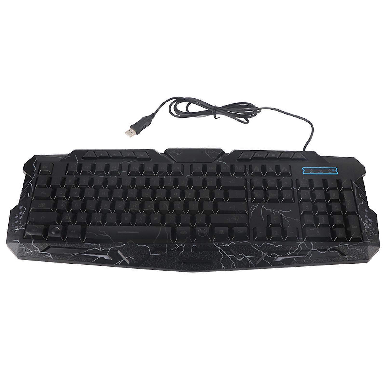 104 Key Wired Gaming Keyboard A878 English Three Color Backlight for Win7 / 8 / Vista / XP / 2000