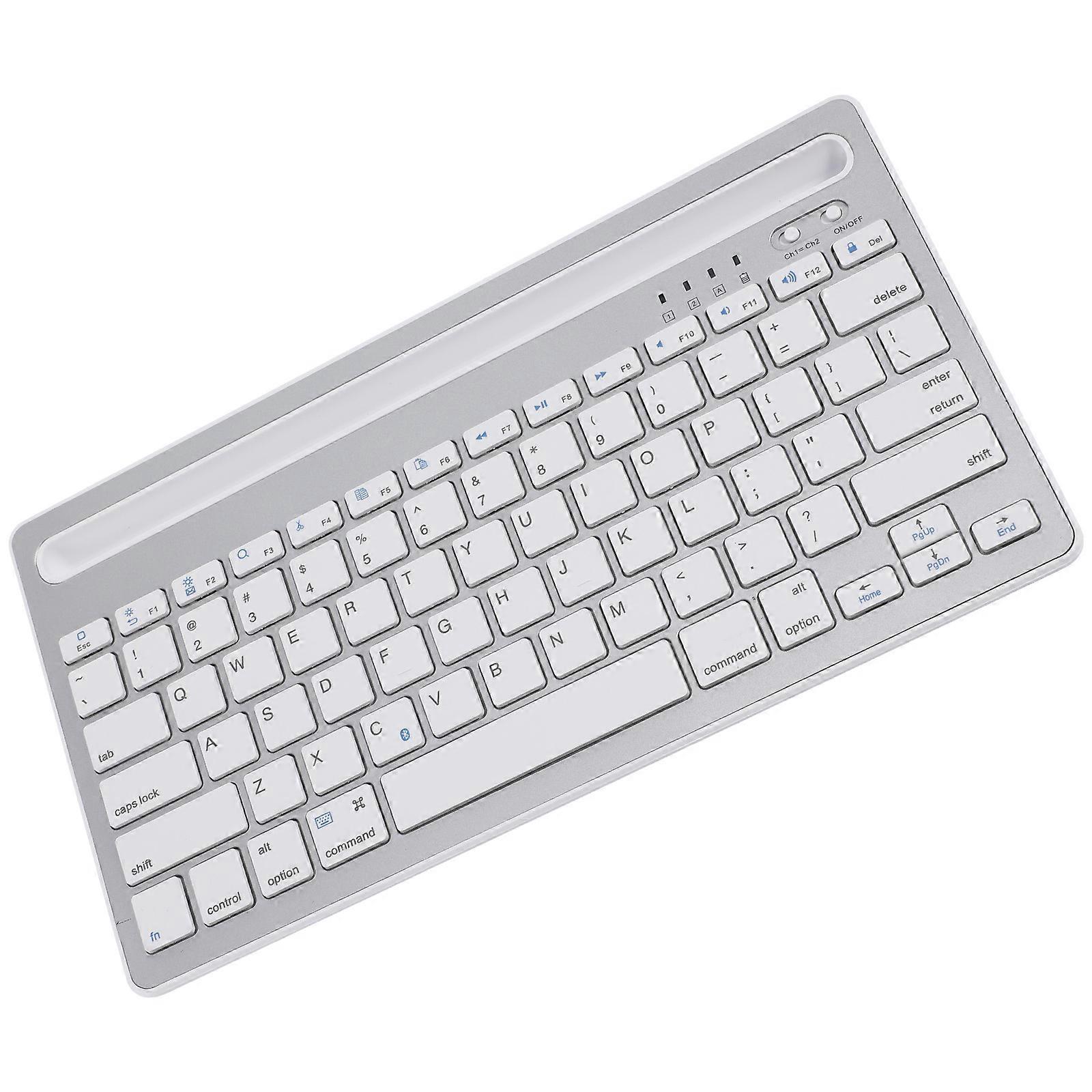 Compact Keyboard K003C For Mobile Phone Tablet Gaming Use Silver 11.4×6.2×0.6in Backlight Adjustable Rechargeable 1Set