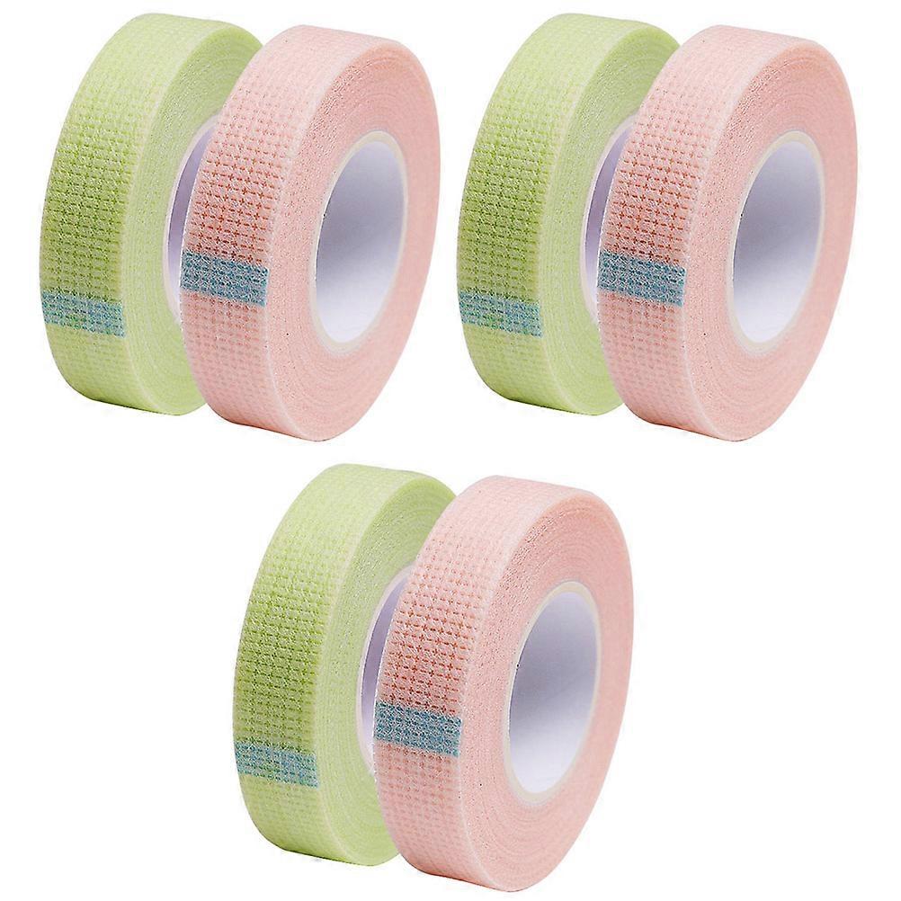 Eyelash Extensions Tape Eye Pads for Lash Extensions Breathable Comfortable Green 6 Rolls