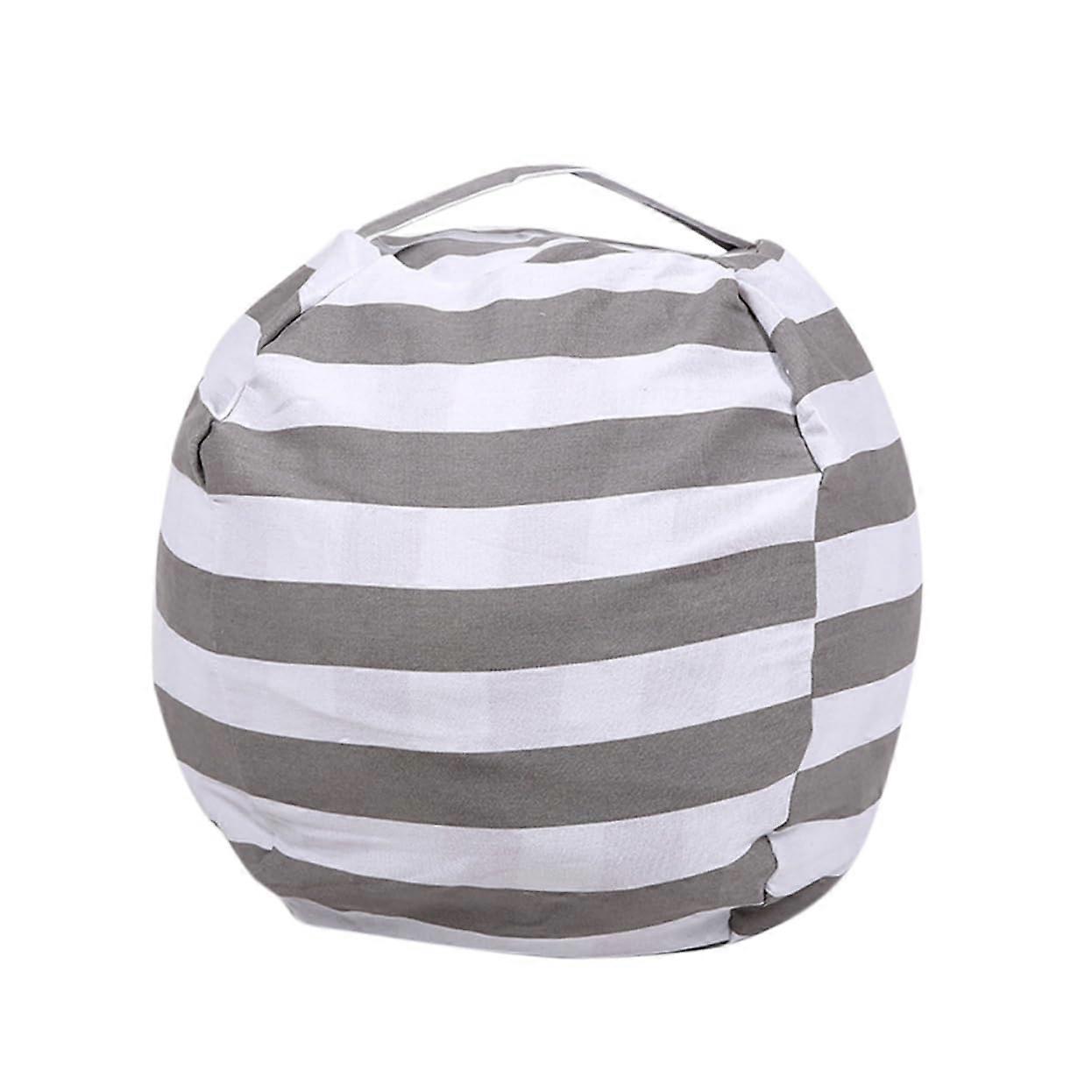 Sofa Cushion for Children, Gray Bean Bag Storage for Stuffed Animals, 40x40CM Foldable Canvas Plush Toy Bag