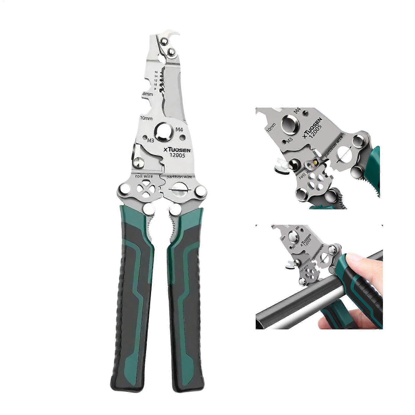 Multifunctional Cable Stripper, 1022 AWG Crimper Stripping Tool for Wires