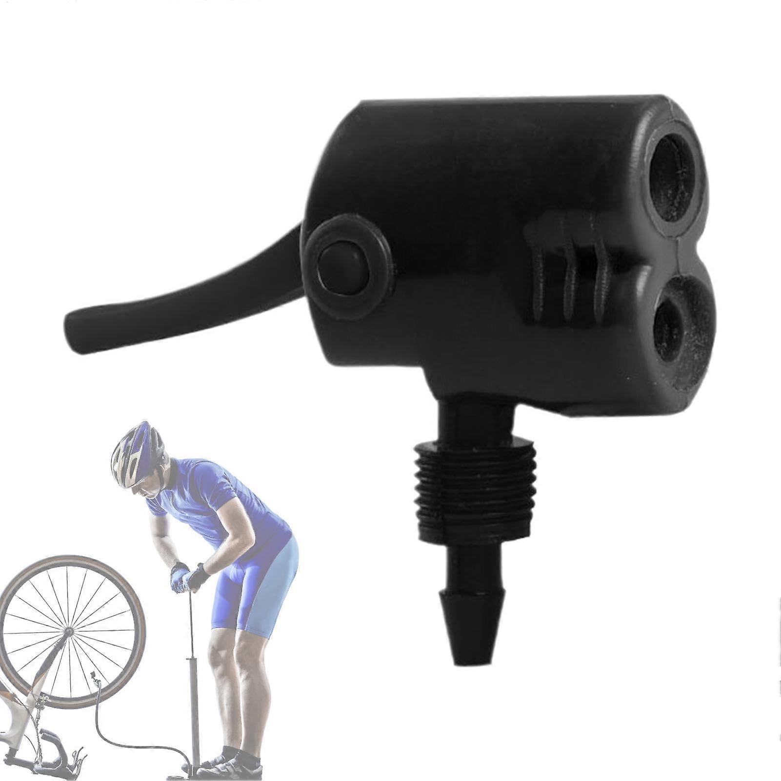 Air Pump Nozzle Leak-Can Dual-Use Universal For Bicycles Cars Ball Inflation Improved Fixation Rust-Resistant Black
