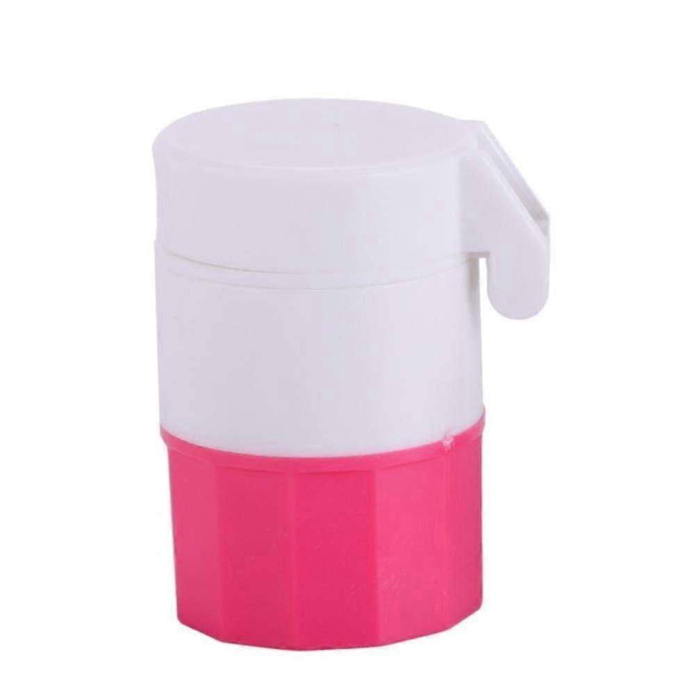 4 Layer Pill Box Cutter Medicine Crusher Grinder Splitter Tablet Cutter Divider Storage Case Pill Box Cutting Tablets red