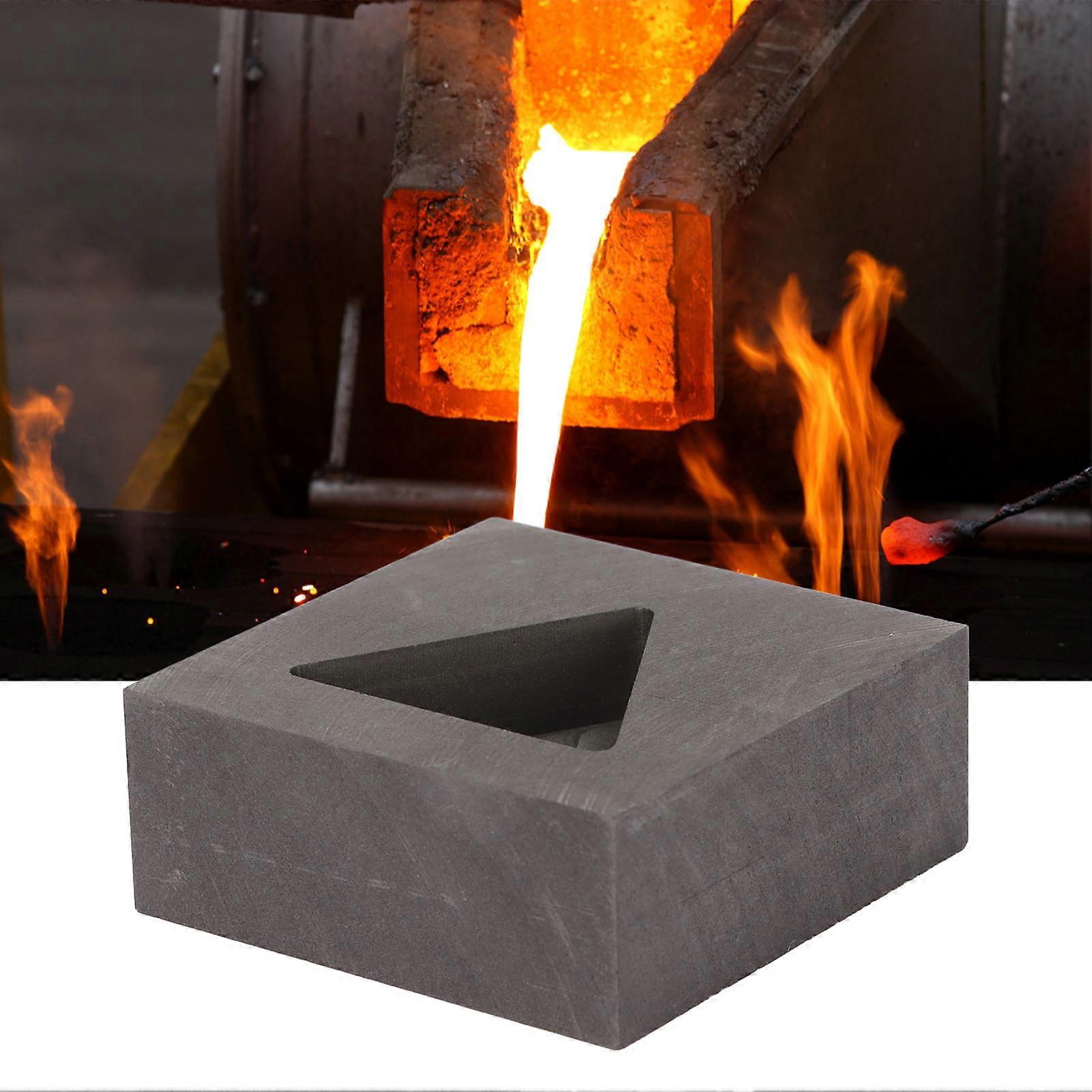 Triangular Graphite Ingot Mold Thermal Stability Multifunctional Graphite Crucible Mould for Casting 90g Gold 10g Silver 