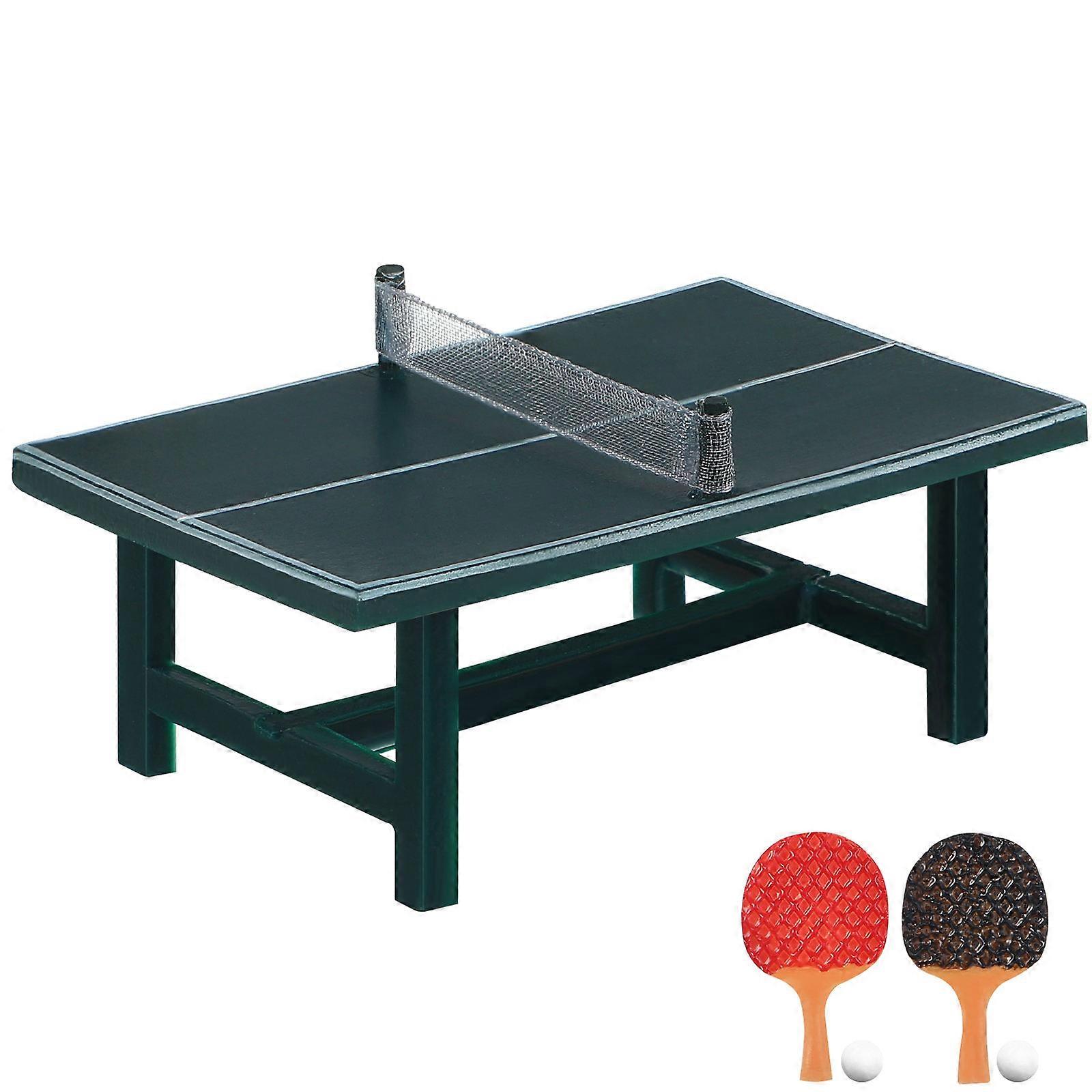 Mini Table Ornament Miniature Table Tennis Photography Hobbyists Assorted Color Miniature Model Display 1Set