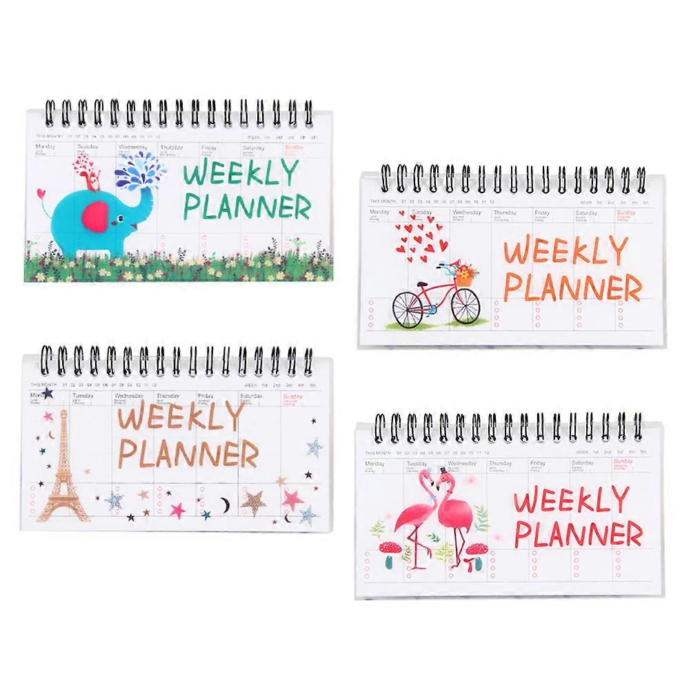 Spiral Weekly Planner Notebook Diy Plan Write Diary Teacher's Weekly Planning Notepad 6.29x3.54x0.39in 1Set