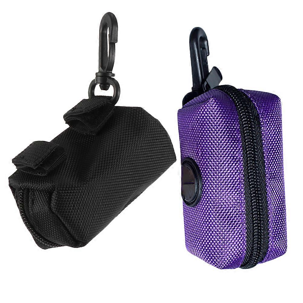 Dog Waste Container Dispensing Bags Convenient Pick Up Waste Hiking Traveling with Pets 2Pcs