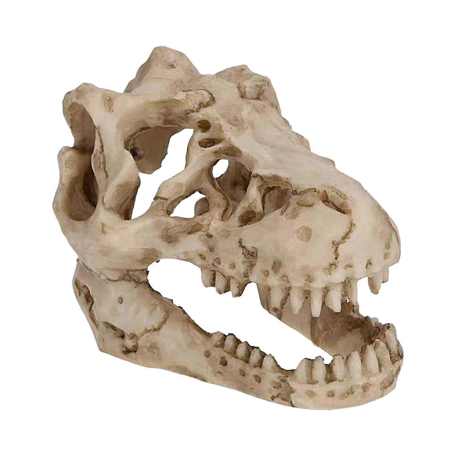Dinosaur Aquarium Decoration, Resin Skull Cave Reptile Ornament, Dinosaur Skeleton Ornaments For Aquarium And Terrarium