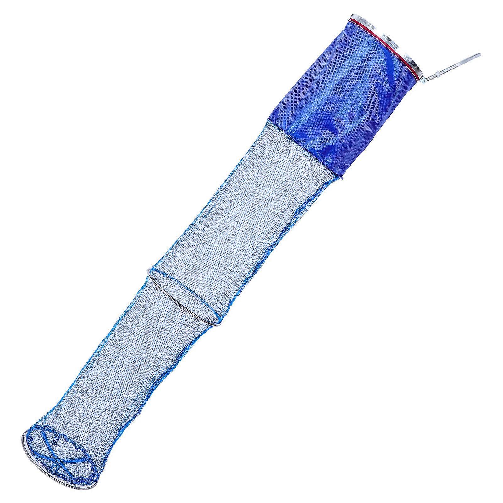 Collapsible Fishing Net Large Blue Round Fish Catching Outdoor Activities 1Set