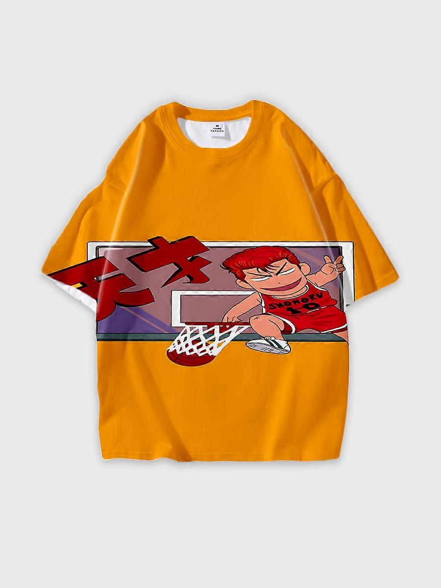 T-shirt round neck Role Pattern loose short sleeve C94