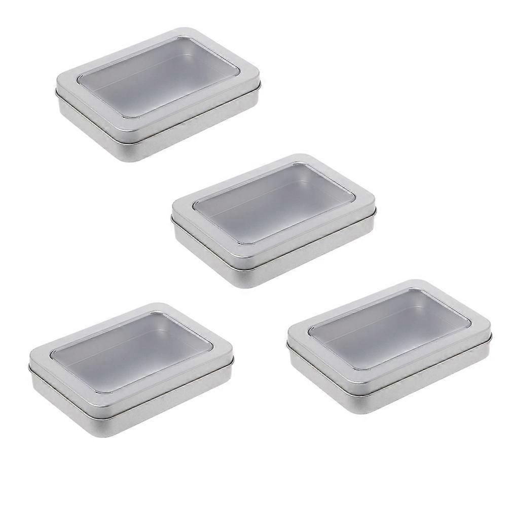 Transparent USB Flash Drive Storage Box With Lid For Dust-Proof And Insect-Proof Protection 4PCS