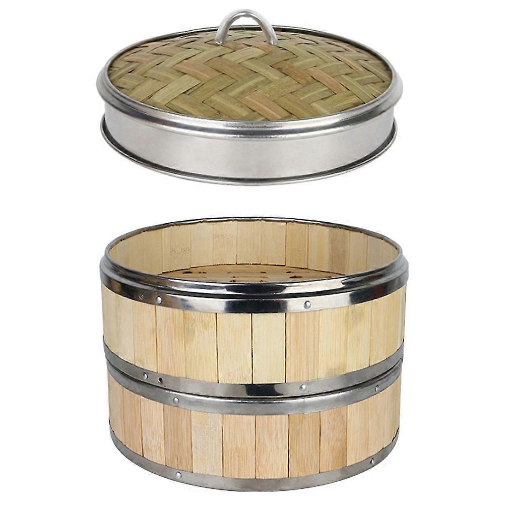 Bamboo Food steamer Basket for Home Use Retains Nutrients and Flavor 1 Set Random Style