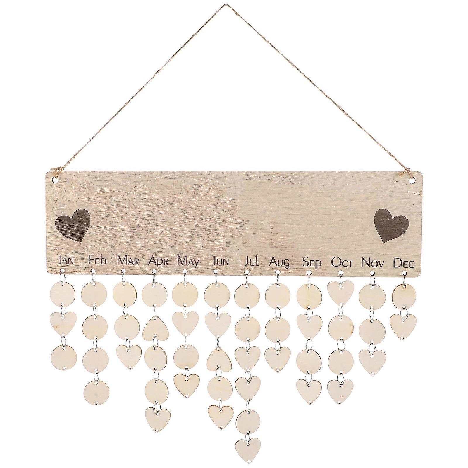 Light Brown Wall Hanging Calendar for Decor with Clear Printing and Sturdy Design 1 Set